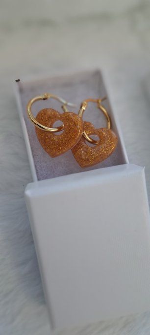 Boucles d'oreilles pampilles COEUR
