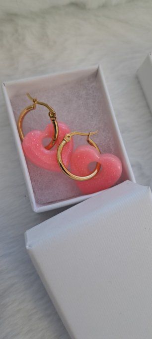 Boucles d'oreilles pampilles COEUR