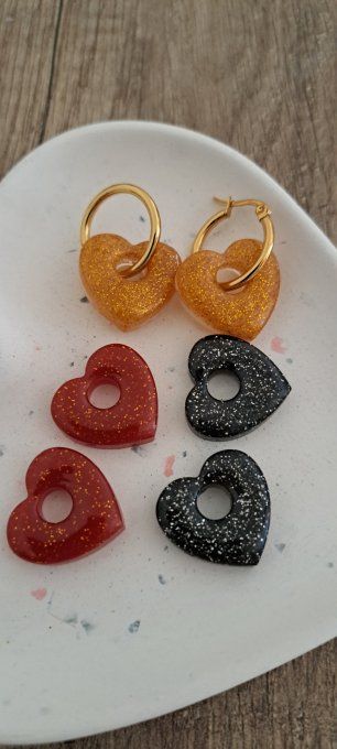 Boucles d'oreilles pampilles COEUR